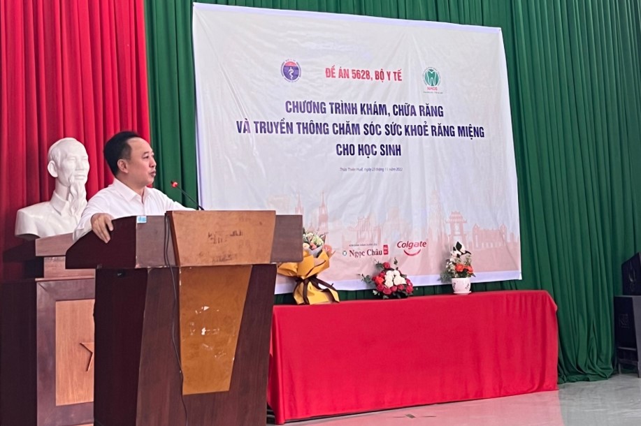 PGS.TS. Trần Cao Bính, Giám đốc Bệnh viện  phát biểu khai mạc chương trình truyền thông