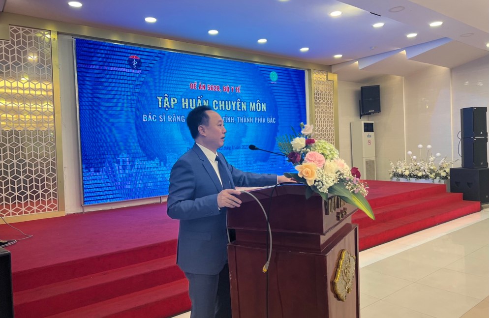 PGS.TS. Trần Cao Bính, Giám đốc BV RHM TW Hà Nội, Phó Trưởng ban thường trực Ban chỉ đạo Đề án 5628  phát biểu khai mạc