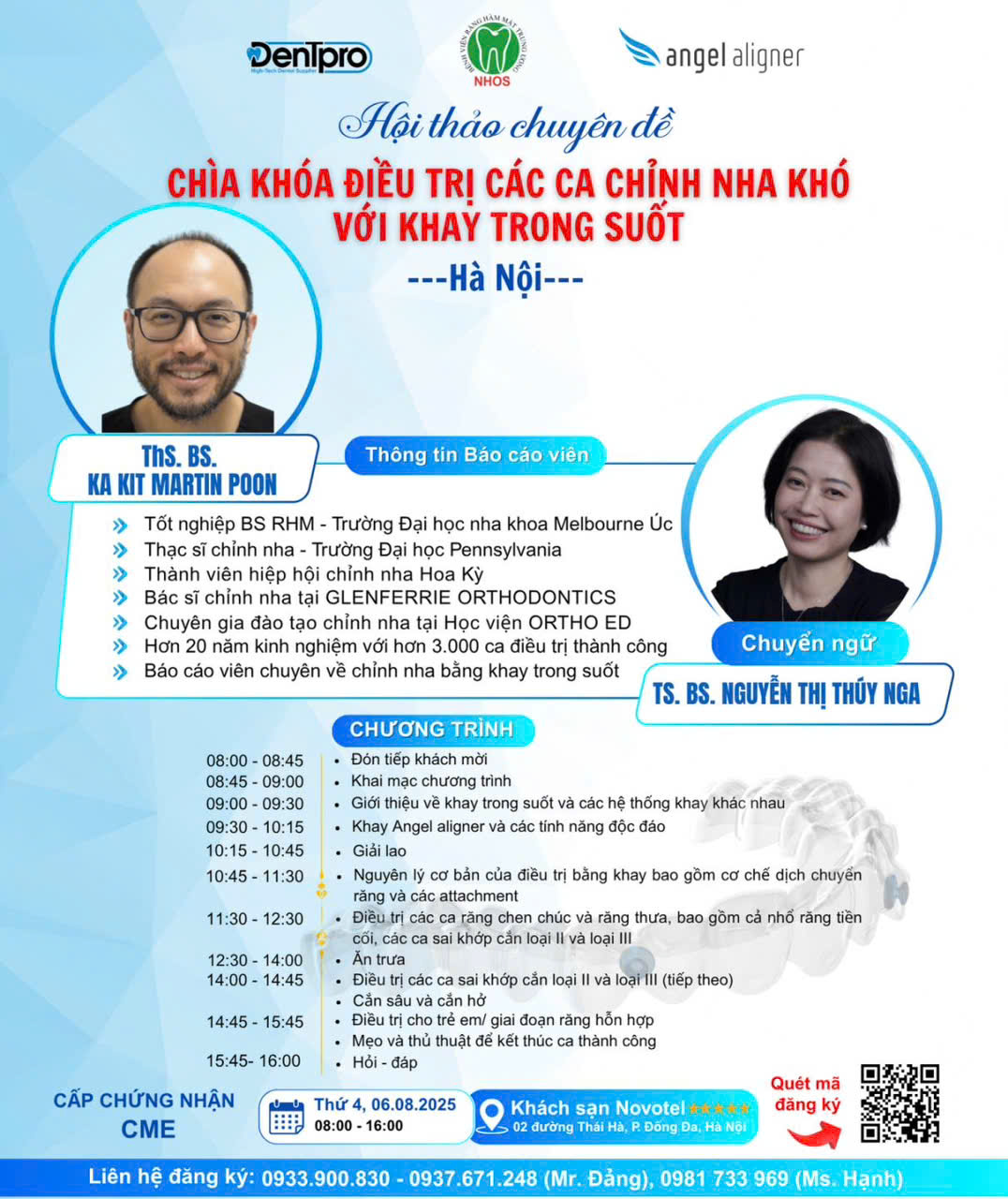 HỘI THẢO CHUYÊN ĐỀ: CHÌA KHÓA ĐIỀU TRỊ CÁC CA CHỈNH NHA KHÓ VỚI KHAY TRONG SUỐT 