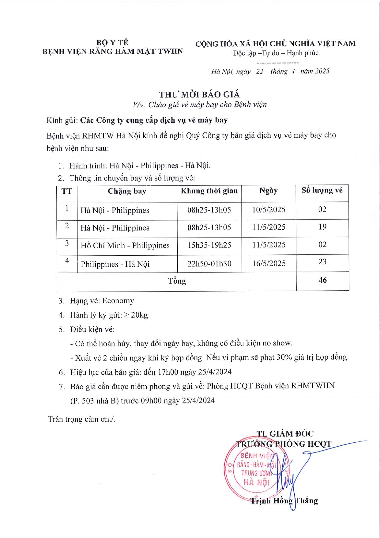 THƯ MỚI BÁO GIÁ VÉ MÁY BAY CHẶNG HÀ NỘI -PHILIPPINES- HÀ NỘI 