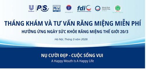 THÁNG KHÁM VÀ TƯ VẤN CHĂM SÓC SỨC KHỎE RĂNG MIỆNG MIỄN PHÍ 2026